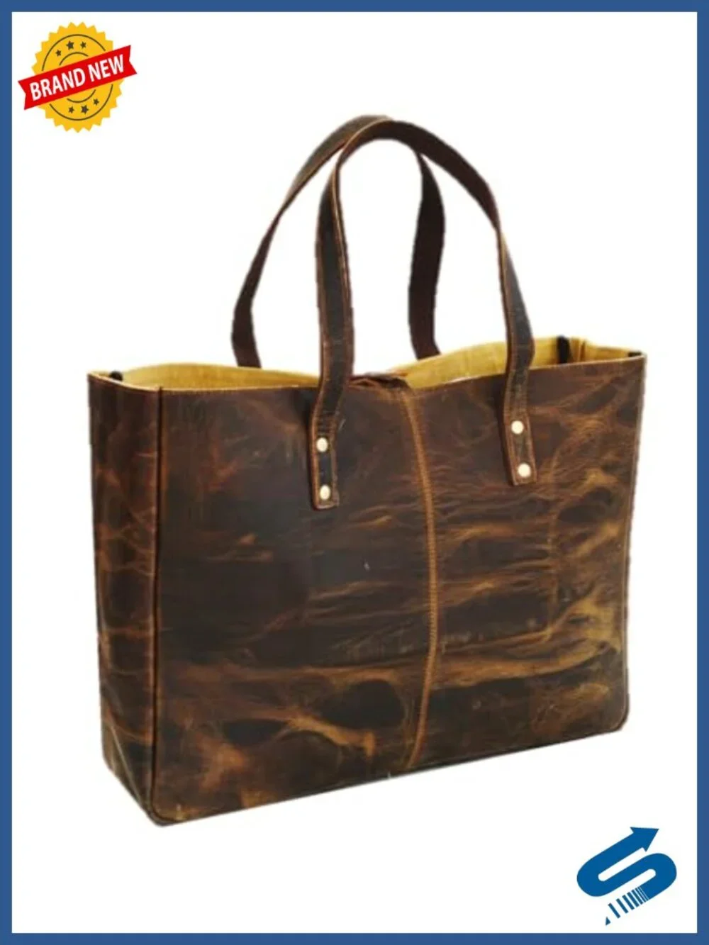 Genuine Leather Large Tote Bag Shoulder Handbag Women Laptop Travel